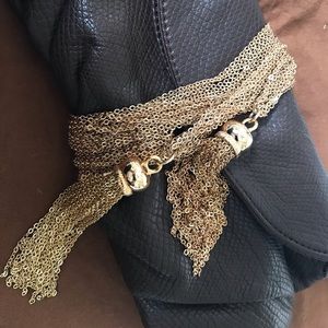 deuce Lux faux leather clutch